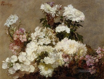  blumen - Weiße Phlox Sommer Chrysanthemum und Larkspur Blumenmaler Henri Fantin Latour